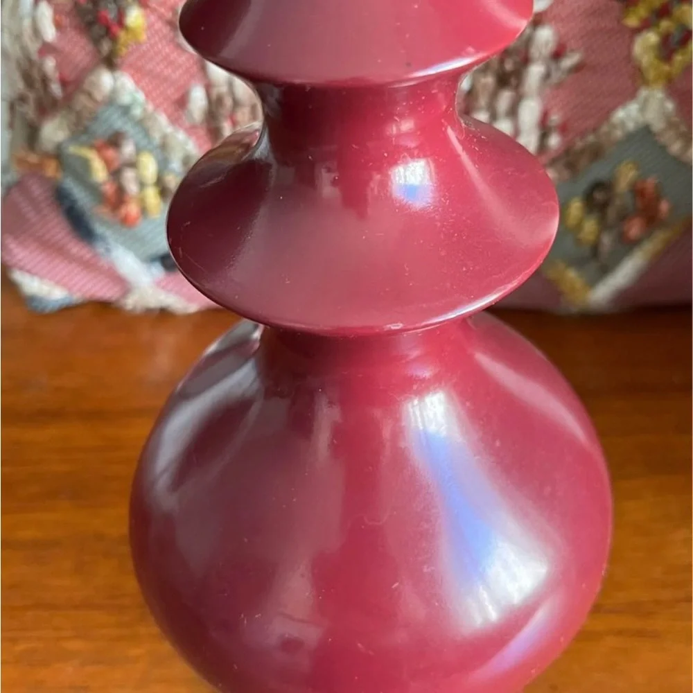 Modern Sculptural Decorative Object or Pillar Candle Holder By West Elm